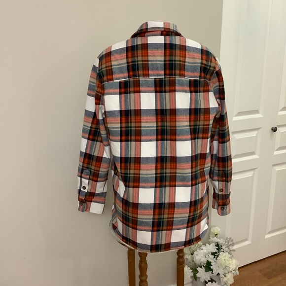 J.CREW Sherpa lined Plaid Shacket Sz S fits S-M 34-35 bust - Picture 4 of 16